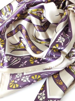 画像5: チューリップ★サテンスカーフ｜ベージュ・ピンク系