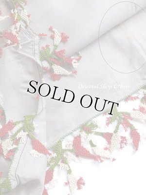 画像6: ブルサ・イズニック｜アンティークオヤスカーフ・総シルク｜イーネオヤ｜大きなとうがらし