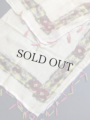 画像5: マルマラ地方｜木版｜アンティークオヤスカーフ・コットン糸｜変なとうがらし