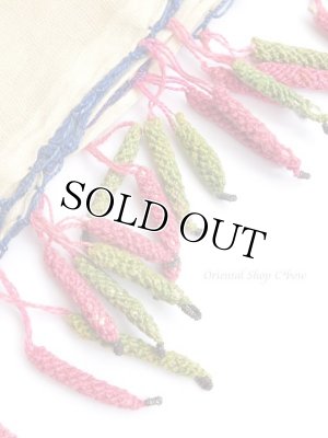 画像3: マルマラ地方｜木版｜アンティークオヤスカーフ・コットン糸｜変なとうがらし