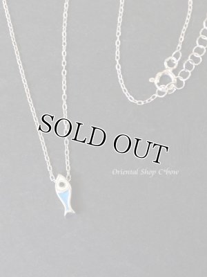 画像6: スターリングシルバー・ナザルネックレス：魚ナザルボンジュウ｜水色