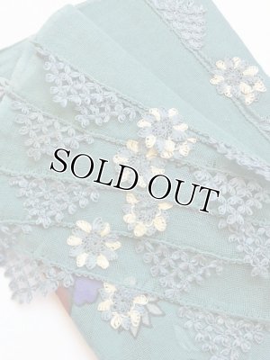 画像1: 東アナトリア・エラズー｜アンティークオヤスカーフ｜シルク糸イーネオヤ｜トケイソウ