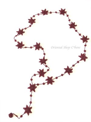 画像3: 日本発送★カッパドキア☆ボンジュックオヤネックレス｜Y字・ロング星ネックレス｜エンジ・ダークレッド