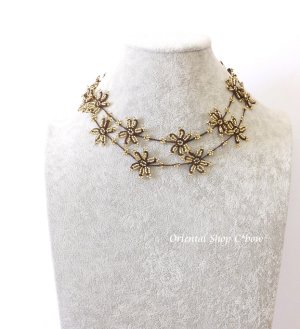 画像9: 日本発送★スリーパターンのアレンジ☆カッパドキア☆ボンジュックオヤネックレス｜Y字・ロング星ネックレス｜エンジ・アンティークモーヴ