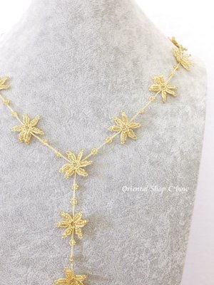 画像2: 日本発送★スリーパターンのアレンジ☆カッパドキア☆ボンジュックオヤネックレス｜Y字・ロング星ネックレス・シャンパンゴールド