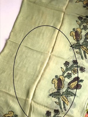 画像9: ブルサ｜木版アンティークオヤスカーフ・シルク糸イーネオヤ・とうがらしの謎｜BR１０