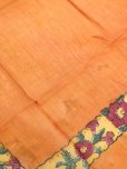 画像7: ブルサ｜木版アンティークオヤスカーフ(薄い)・シルク糸イーネオヤ｜テラコッタ｜BR7
