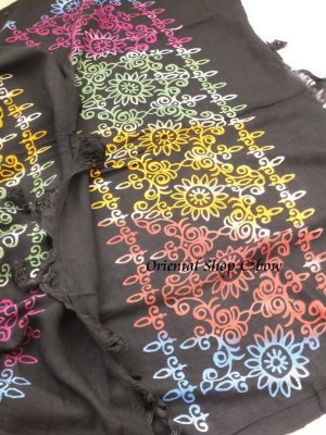 画像4: 日本発送★コットンストール｜トルコ木版風レインボー｜B