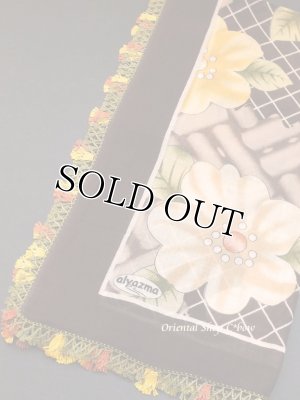 画像7: バルッケシル：大判トゥーオヤスカーフ｜ダークブラウン｜素晴らしいチューリップ 