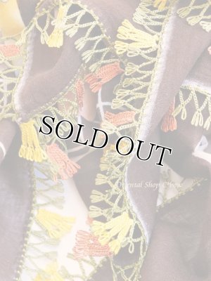 画像3: バルッケシル：大判トゥーオヤスカーフ｜ダークブラウン｜素晴らしいチューリップ 