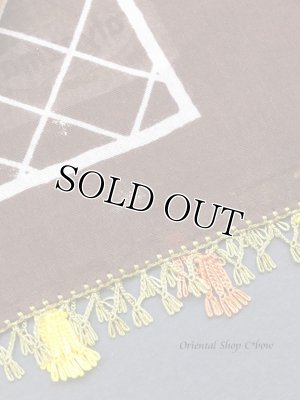 画像10: バルッケシル：大判トゥーオヤスカーフ｜ダークブラウン｜素晴らしいチューリップ 