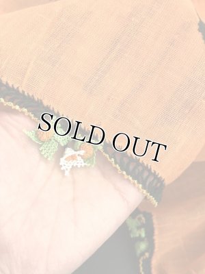 画像5: わけあり｜ナウルハン｜アンティークイーネオヤスカーフ｜シルク糸｜花付きオレンジ