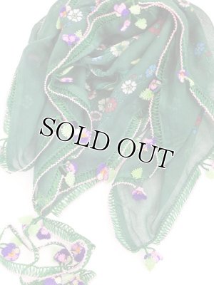 画像2: ナウルハン｜アンティークイーネオヤスカーフ｜シルク糸｜スミレ｜珍しいです