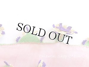 画像8: ◆ベルガマ・コザック｜キャートヤズマ｜木版アンティークオヤスカーフ｜シルク糸イーネオヤ馬毛｜ピンク×パープル｜コロナ太陽モチーフ