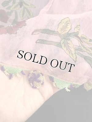 画像12: ◆ベルガマ・コザック｜キャートヤズマ｜木版アンティークオヤスカーフ｜シルク糸イーネオヤ馬毛｜ピンク×パープル｜コロナ太陽モチーフ