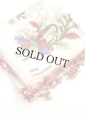 画像3: オデミシュ｜アンティークオヤスカーフ｜シルク糸イーネオヤ｜オフホワイト｜お花すごくかわいい