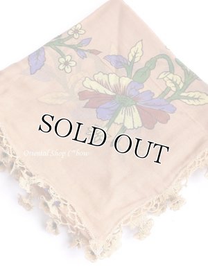 画像3: オデミシュ｜アンティークオヤスカーフ｜ナイロン糸イーネオヤ｜シナモンピンク