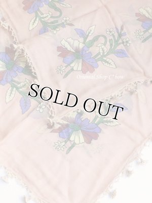 画像7: オデミシュ｜アンティークオヤスカーフ｜ナイロン糸イーネオヤ｜シナモンピンク