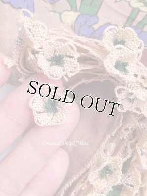 画像2: オデミシュ｜アンティークオヤスカーフ｜ナイロン糸イーネオヤ｜シナモンピンク