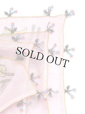 画像3: ブルサ：イズニック｜木版・アンティークオヤスカーフ｜ナイロン糸でもすごく細かいイーネオヤ