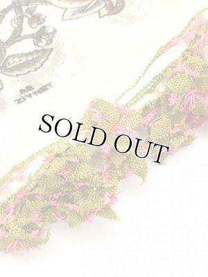 画像9: 日本発送★イズミット｜アンティークオヤスカーフ｜イーネオヤ｜２段：ピンク×モスグリーン