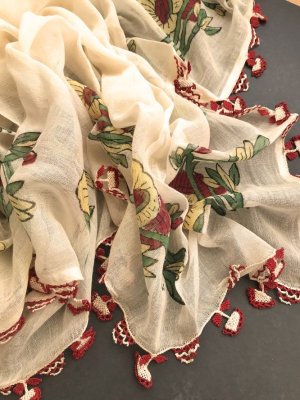 画像7: ベルガマ・コザック｜アンティークオヤスカーフ｜コットン糸・イーネオヤ（印鑑オヤ）｜KZ１９