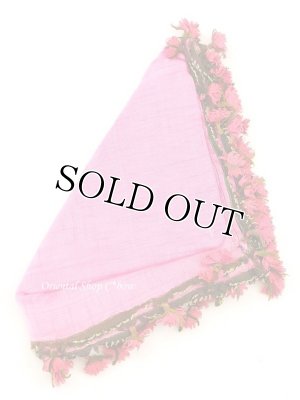 画像6: アイドゥン｜アンティークオヤスカーフ｜シルク糸｜菊｜ピンク