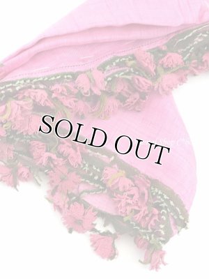 画像5: アイドゥン｜アンティークオヤスカーフ｜シルク糸｜菊｜ピンク