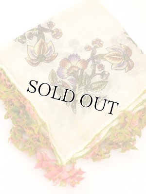 画像2: 日本発送★イズミット｜アンティークオヤスカーフ｜イーネオヤ｜２段：ピンク×モスグリーン