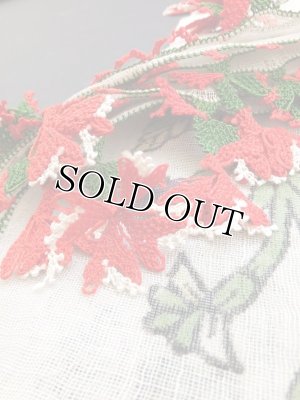 画像2: ブルサ｜木版アンティークオヤスカーフ・シルク糸イーネオヤ｜アッシュグレー