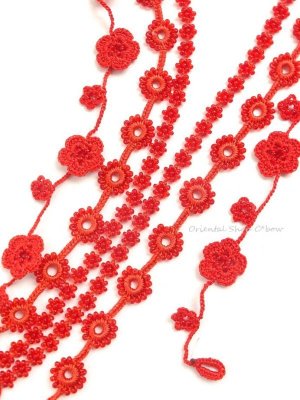 画像2: ★アレンジが楽しい★お花☆ボンジュックオヤ｜マルチコード｜３本セット｜レッド