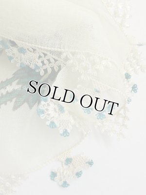 画像8: 東アナトリア・エラズー｜アンティークオヤスカーフ｜シルク糸イーネオヤ｜花