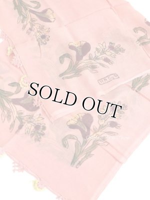 画像4: 東アナトリア・エラズー｜木版アンティークオヤスカーフ｜シルク糸イーネオヤ｜花のオヤ