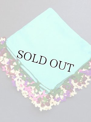 画像2: ブルサ：カラジャベイ｜アンティークオヤスカーフ｜シルクイーネオヤ：ターコイズ