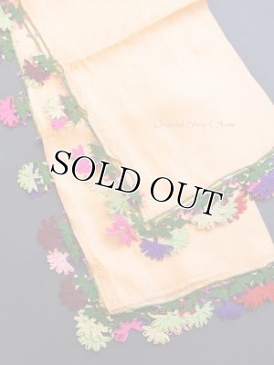 画像3: ブルサ：カラジャベイ｜アンティークオヤスカーフ｜シルクイーネオヤ：ペールオレンジ