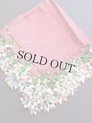 画像2: ブルサ：カラジャベイ｜アンティークオヤスカーフ｜シルクイーネオヤ：テラコッタ