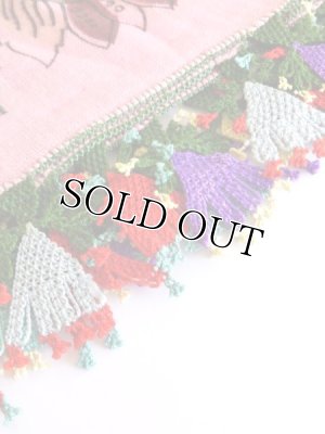 画像9: ブルサ：カラジャベイ｜アンティークオヤスカーフ｜シルクイーネオヤ：ピンク×ハヌメリ