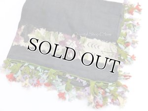 画像9: ブルサ：カラジャベイ｜薄いキャートヤズマ：木版アンティークオヤスカーフ｜シルクイーネオヤ：ブラック