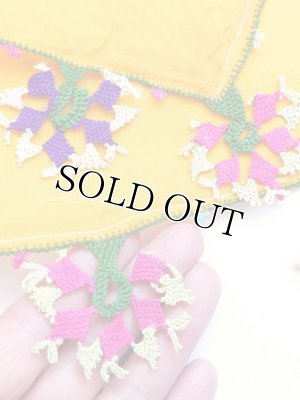 画像4: ブルサ：カラジャベイ｜アンティークオヤスカーフ｜シルクイーネオヤ：マリーゴールド