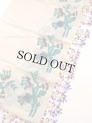 画像2: ブルサ：イズニック｜アンティークオヤスカーフ｜シルクイーネオヤ：アイボリー