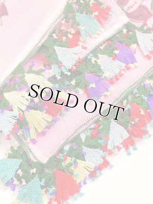 画像2: ブルサ：カラジャベイ｜アンティークオヤスカーフ｜シルクイーネオヤ：ピンク×ハヌメリ