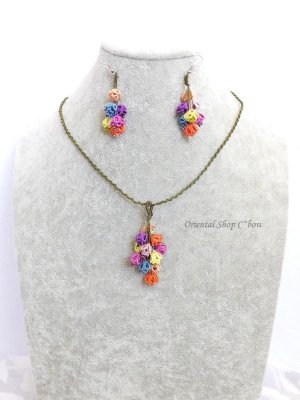画像6: 日本発送★メキッキオヤネックレス：ゆらゆら小花｜カラフル系
