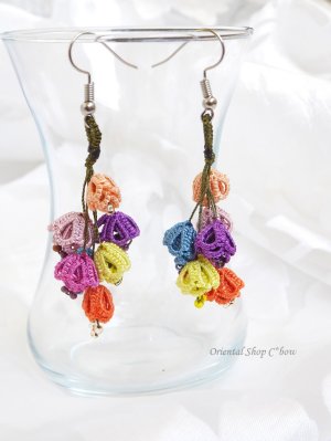 画像4: 日本発送★メキッキオヤネックレス：ゆらゆら小花｜カラフル系