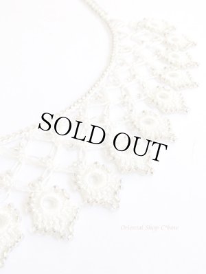 画像6: ボンジュックオヤネックレス：ゆらゆら木の葉｜ホワイト・クリアシルバーライン