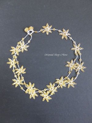 画像5: スリーパターンのアレンジ☆カッパドキア☆ボンジュックオヤネックレス｜Y字・ロング星ネックレス・ホワイト・シャンパン