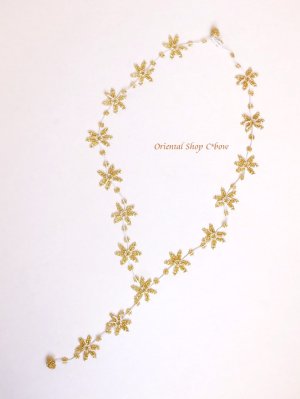 画像3: スリーパターンのアレンジ☆カッパドキア☆ボンジュックオヤネックレス｜Y字・ロング星ネックレス・ホワイト・シャンパン