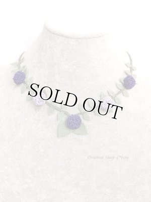 画像2: シルクイーネオヤネックレス｜紫陽花のようなブルーベリー｜ライラック×ダークパープル