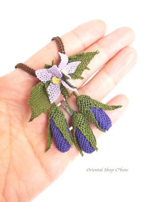 画像6: 日本発送★シルクイーネオヤネックレス｜コロコロ茄子