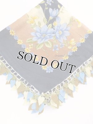 画像2: バルッケシル：大判トゥーオヤスカーフ｜ミッドナイトブルー｜ゆらゆらリーフ