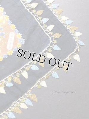 画像7: バルッケシル：大判トゥーオヤスカーフ｜ミッドナイトブルー｜ゆらゆらリーフ